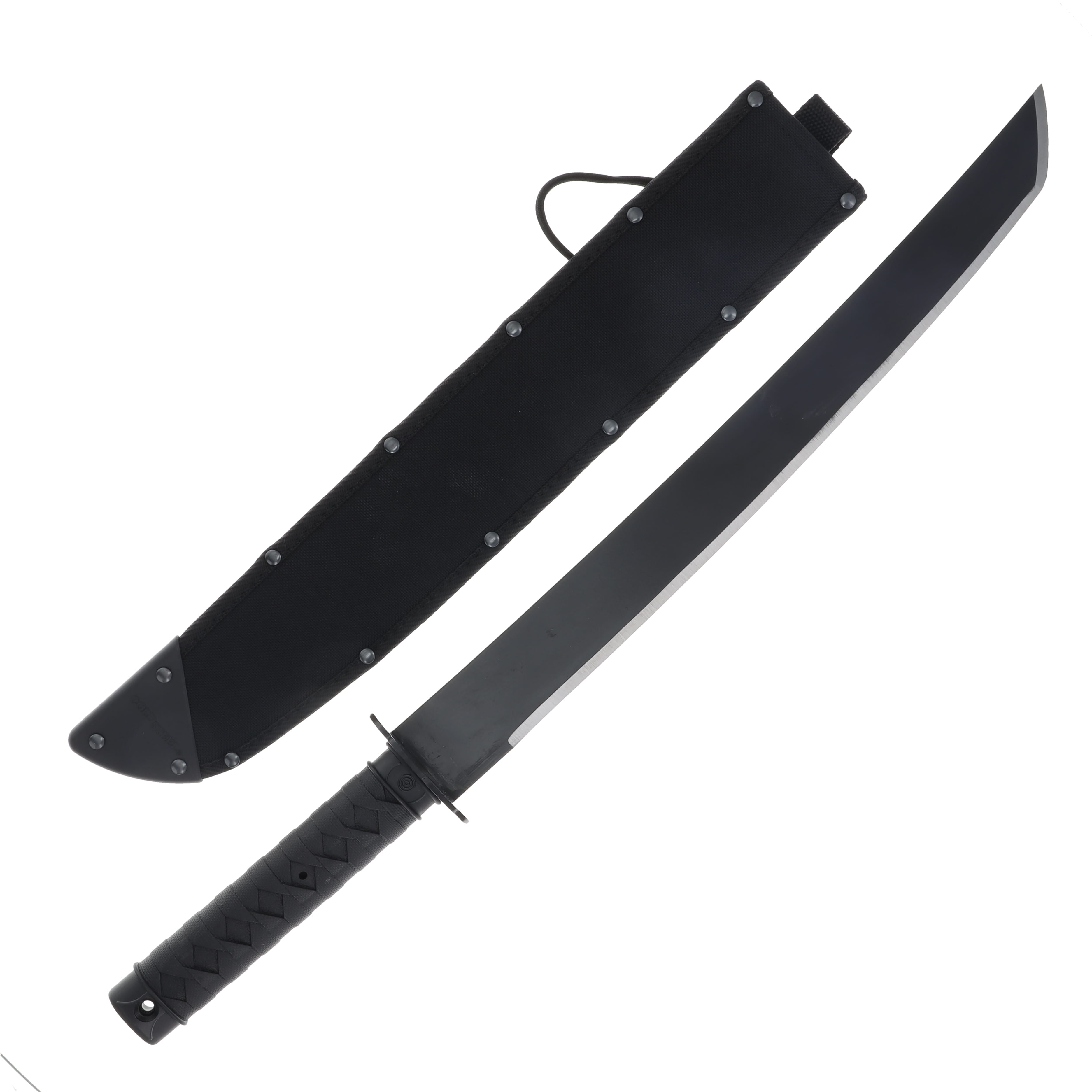 Cold Steel Tactical Wakizashi Machete 18 Inch Plain Black Tanto CS97TKLZ View 1
