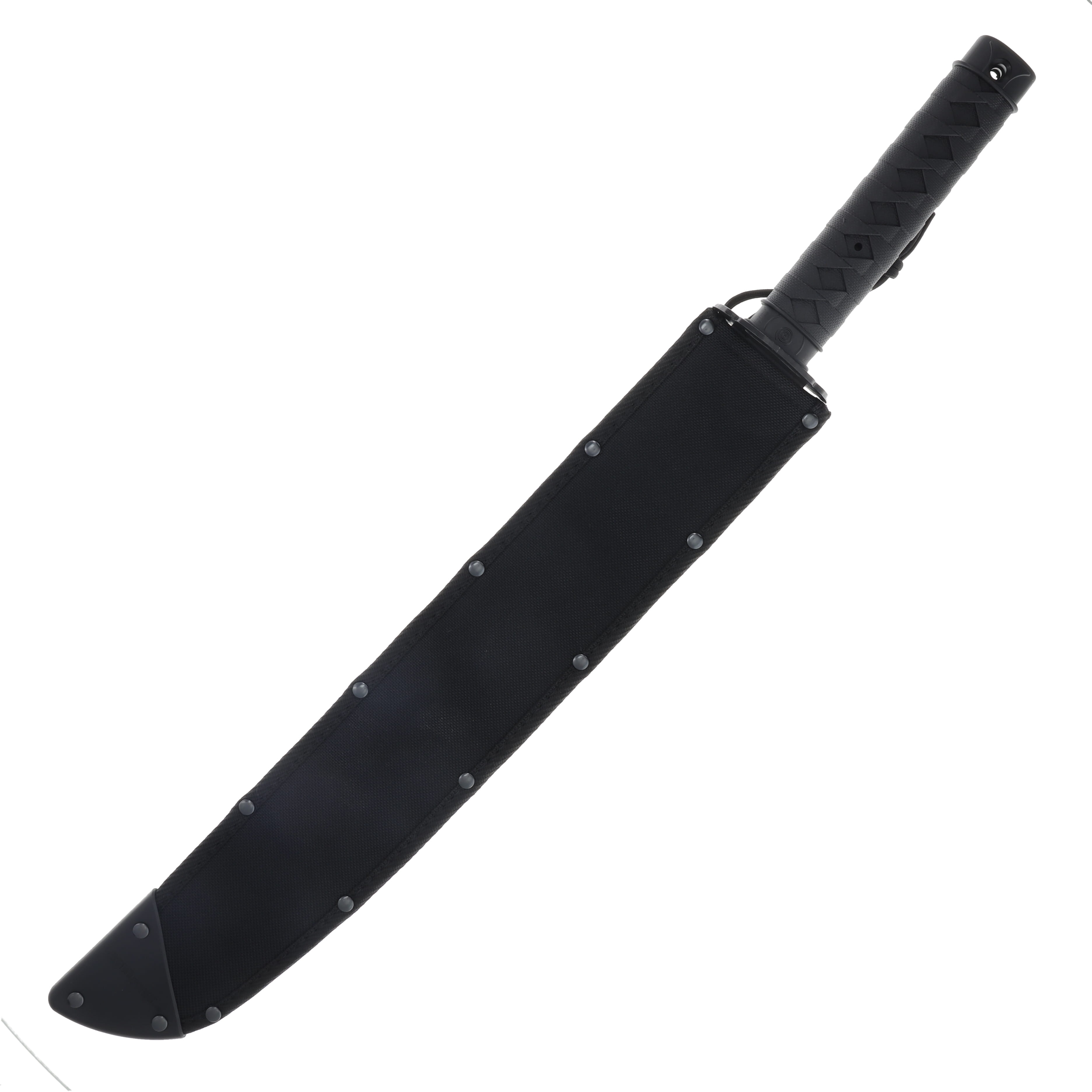 Cold Steel Tactical Wakizashi Machete 18 Inch Plain Black Tanto CS97TKLZ View 4