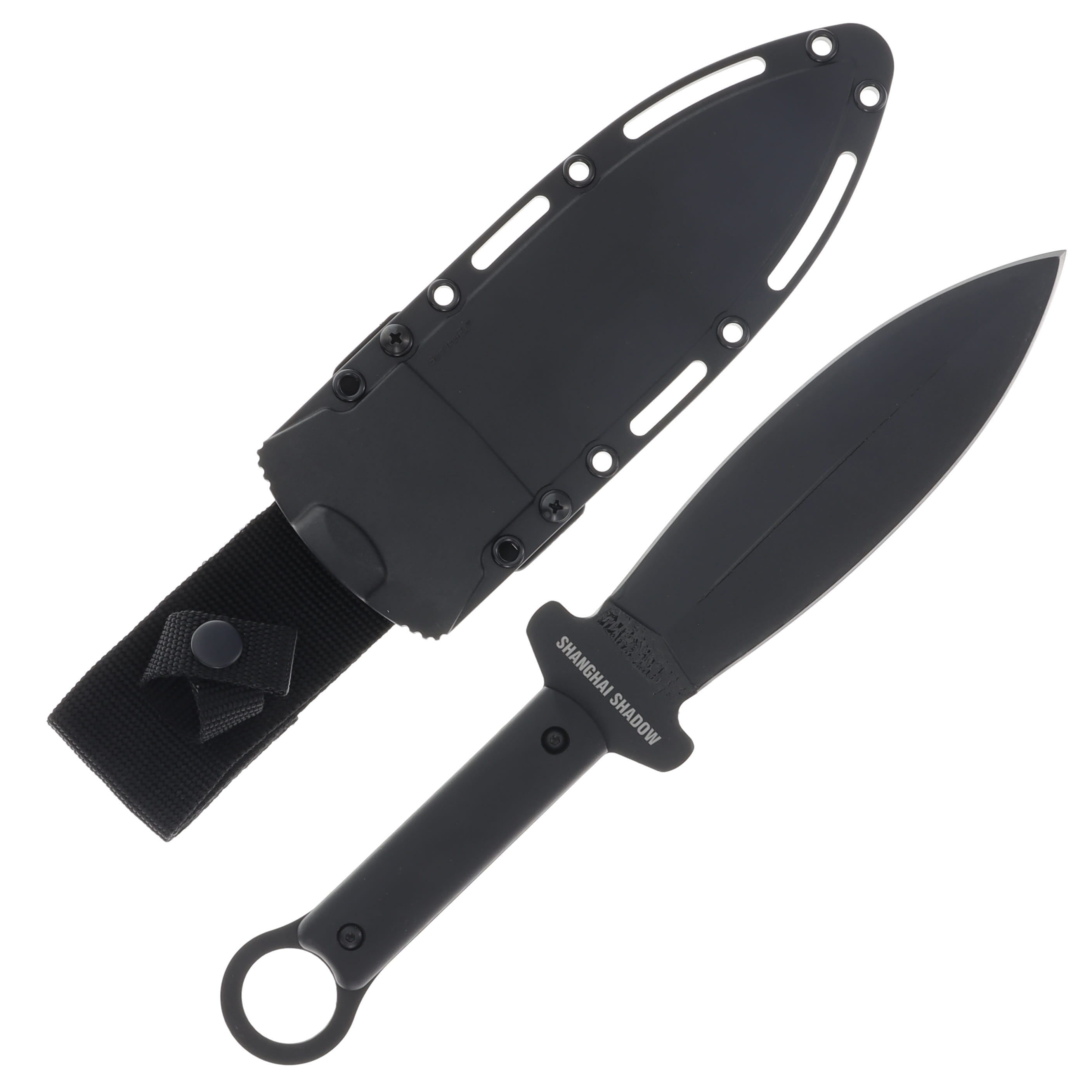 Cold Steel Shanghai Shadow Throwing Knife 7in Plain Black Spear Point CS80PSS View 1
