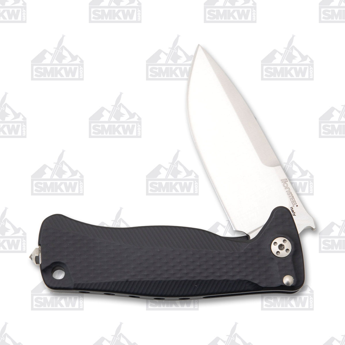 LionSteel SR22 Folding Knife Monolithic Blackout Aluminum LSSR22ABS View 4