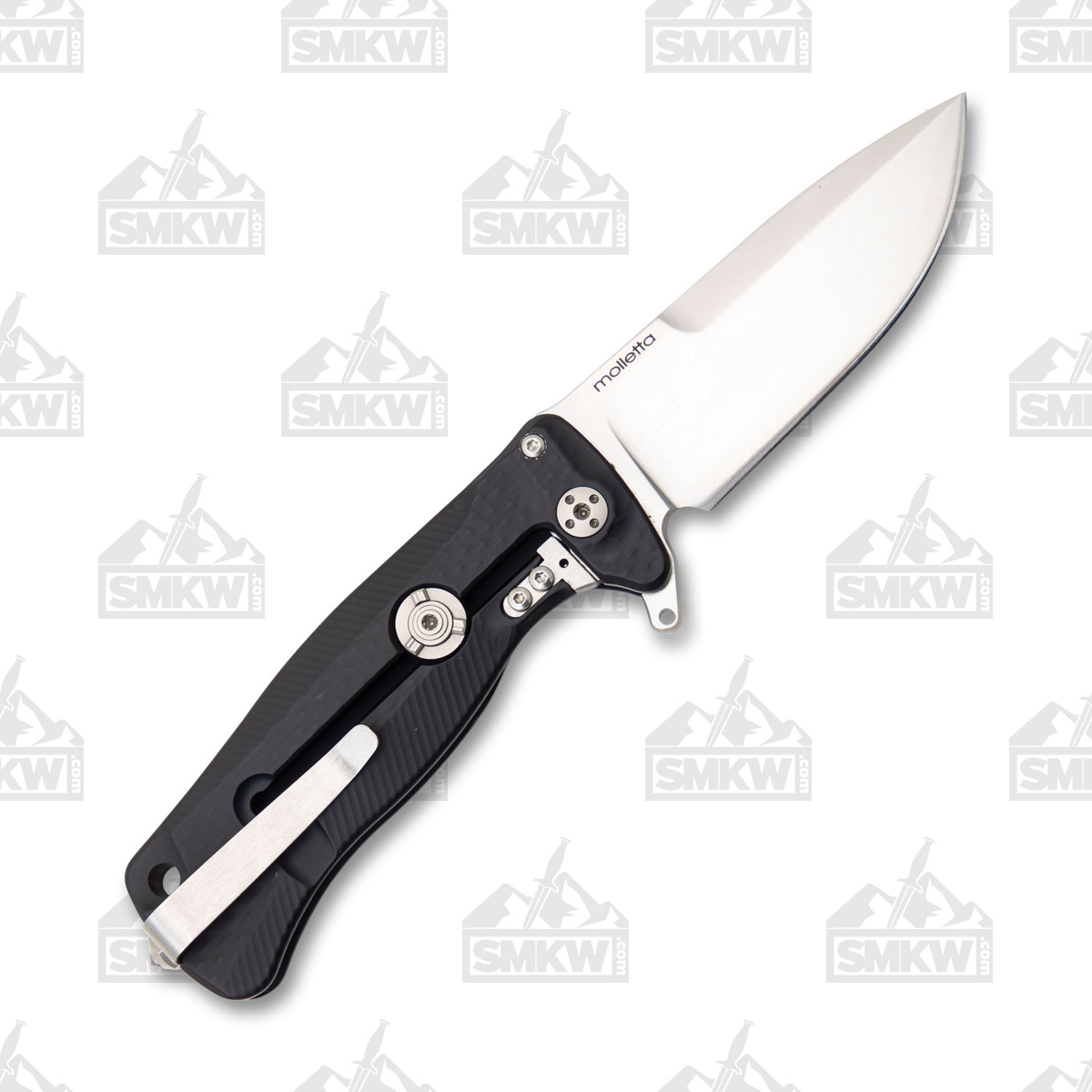 LionSteel SR22 Folding Knife Monolithic Blackout Aluminum LSSR22ABS View 3