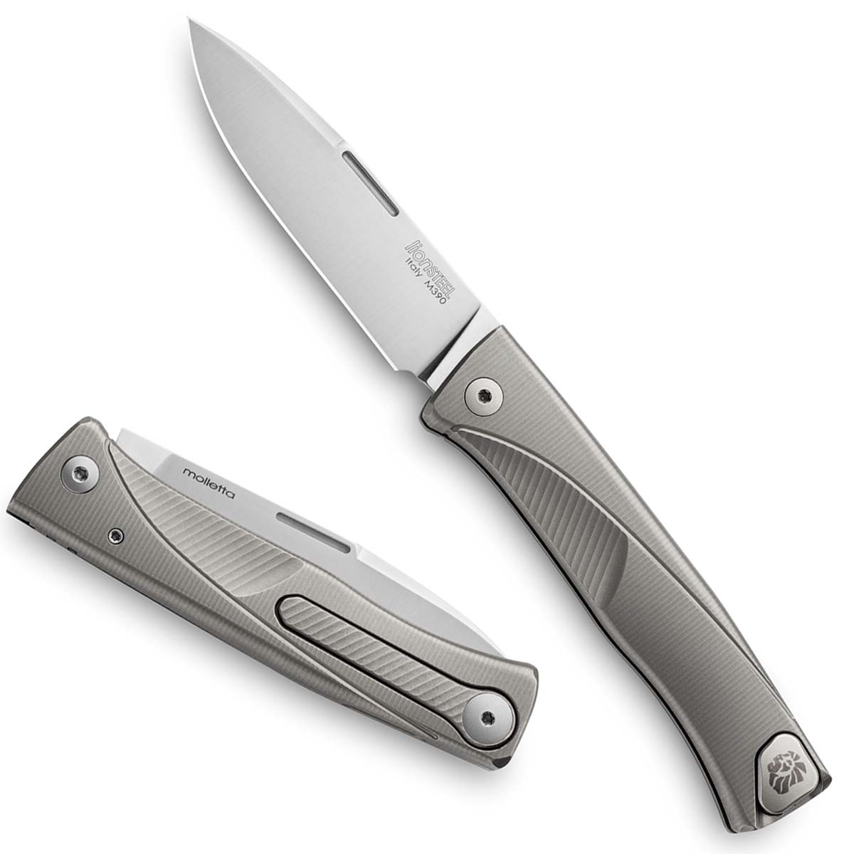 LionSteel Thrill Folding Knife Satin M390/Gray Titanium LSTLGY View 1