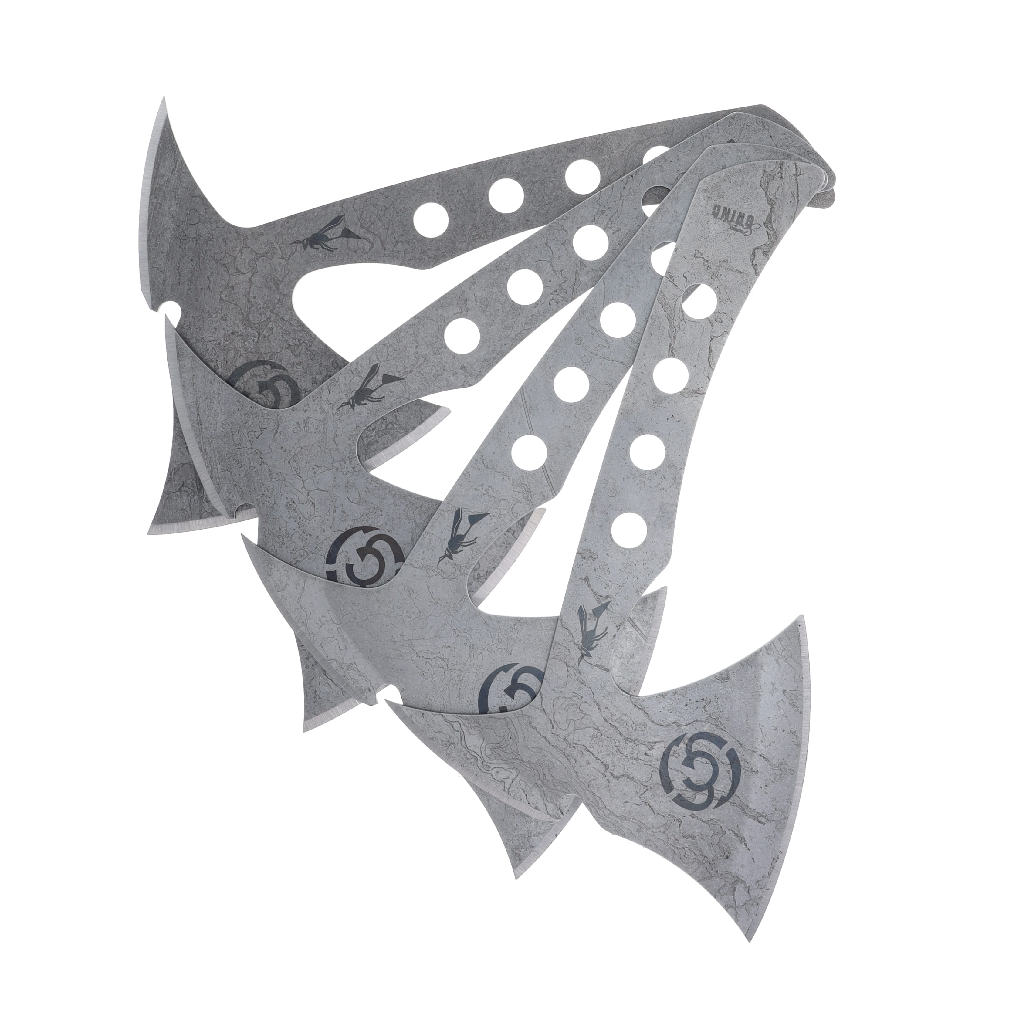 Southern Grind Wasp Throwing Axe 4 Pc. Set with Black Kydex Sheath SG10070001 View 1
