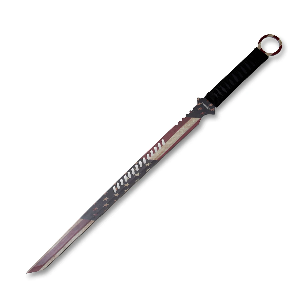 American Flag Ninja Sword with 2 Throwing Daggers NTK102043A View 2