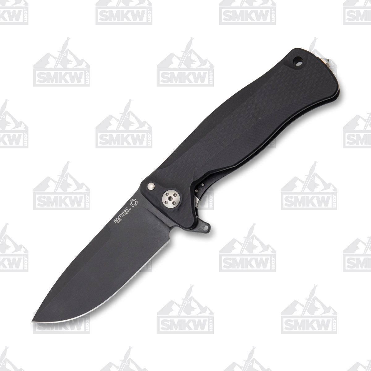 LionSteel SR11 Folding Knife Blackout 4D-Machined Aluminum LSSR11ABB View 2