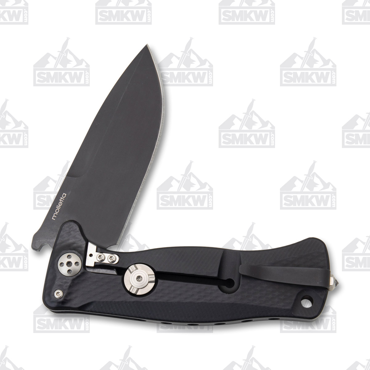 LionSteel SR11 Folding Knife Blackout 4D-Machined Aluminum LSSR11ABB View 5