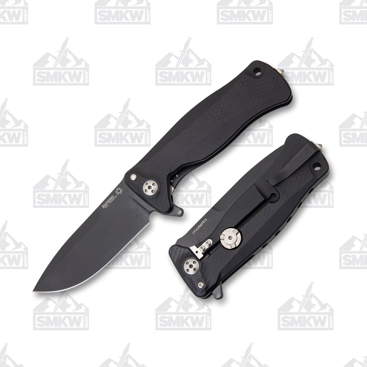 LionSteel SR11 Folding Knife Blackout 4D-Machined Aluminum LSSR11ABB View 1