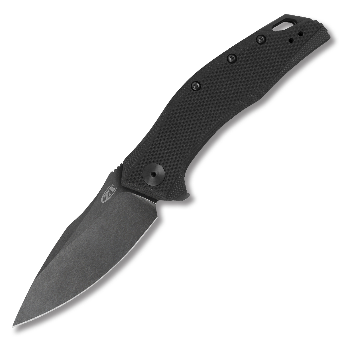 Zero Tolerance Knives 0357BW Folding Knife 3.25in Blackwash Drop Point Blade ZT0357BW View 1