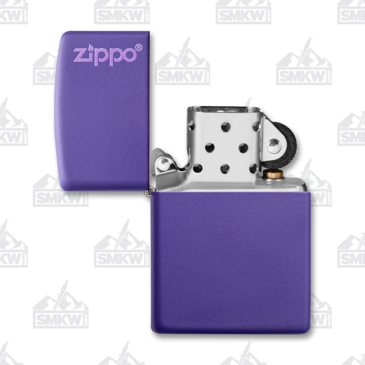 Zippo Classic Logo Purple Matte Lighter ZP237ZL View 3