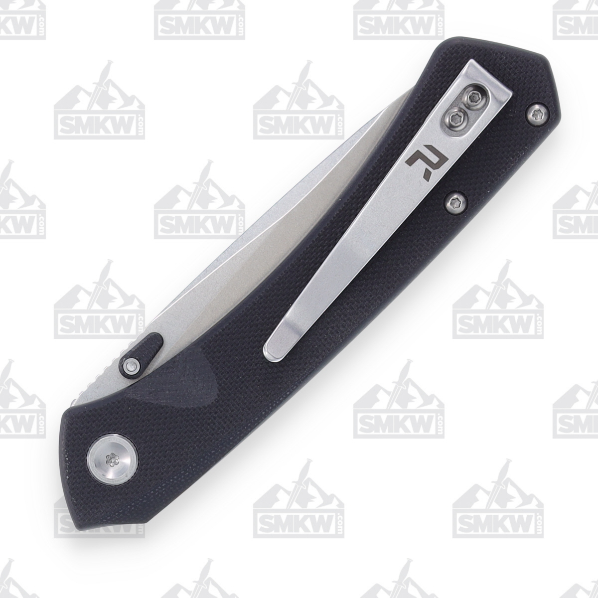 Revo Knives Warden Folding Knife 3 Inch Plain Stonewash Drop Point WARDENBLK View 3