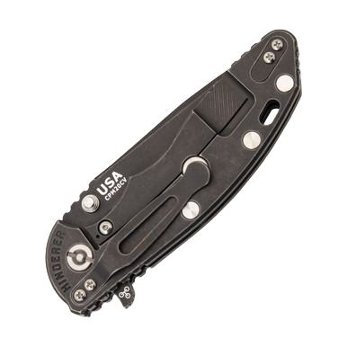 Hinderer XM-18 OD Green – Battle Black 3.5in Plain Battle Black Spear Point View 3
