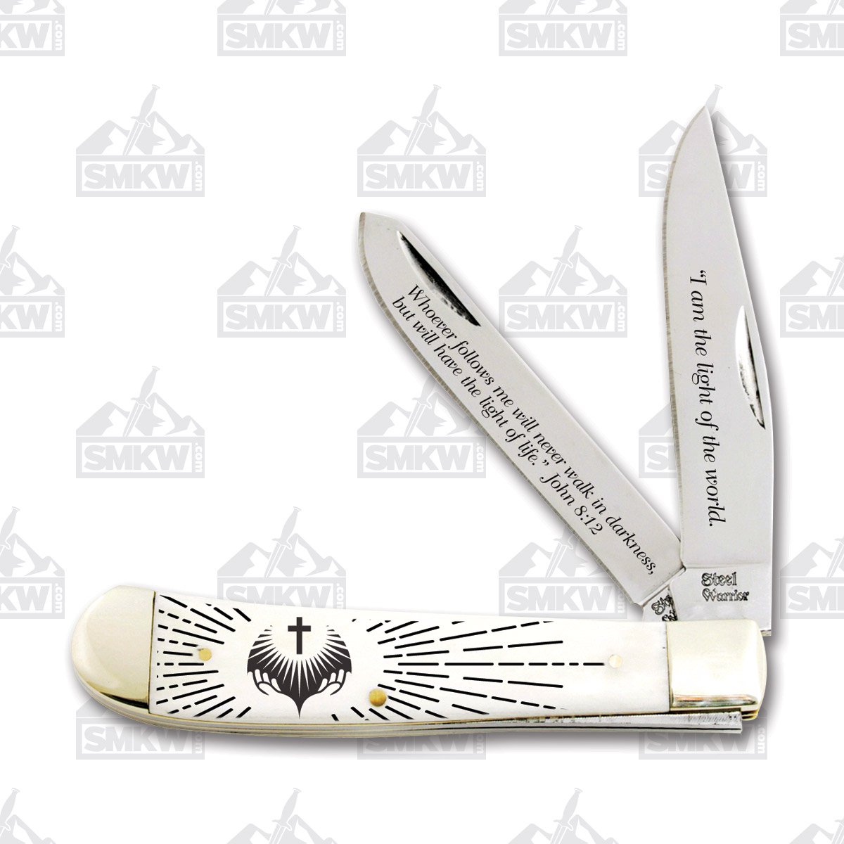 Frost He Is Risen Commemorative Trapper Folding Knife With Wood Box FRHIR View 1