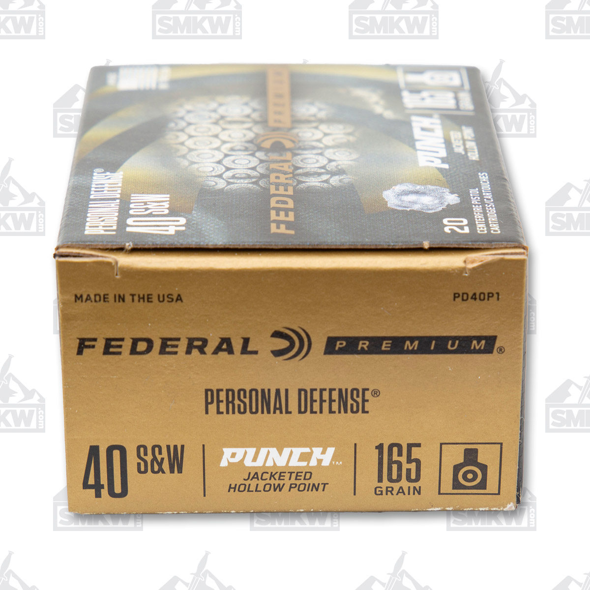 Federal Premium Personal Defense Punch .40 S&W 165gr JHP Brass Ammo 20Rd PD40P1 View 4