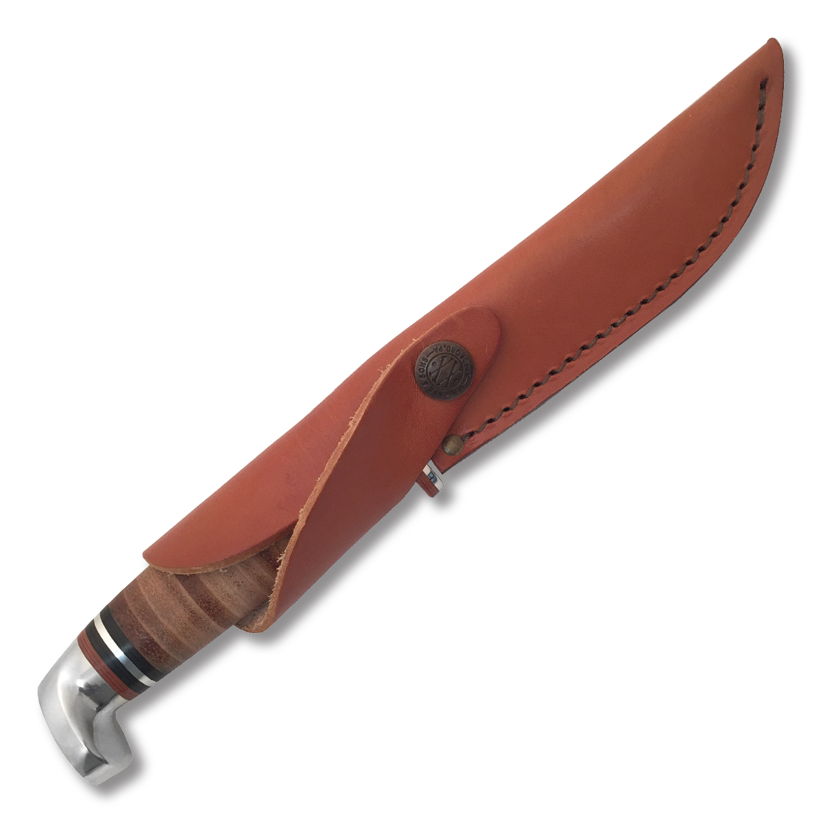 Case XX Knives Utility Hunter Fixed Blade Knife 5in Plain Stacked Leather CA0381 View 4
