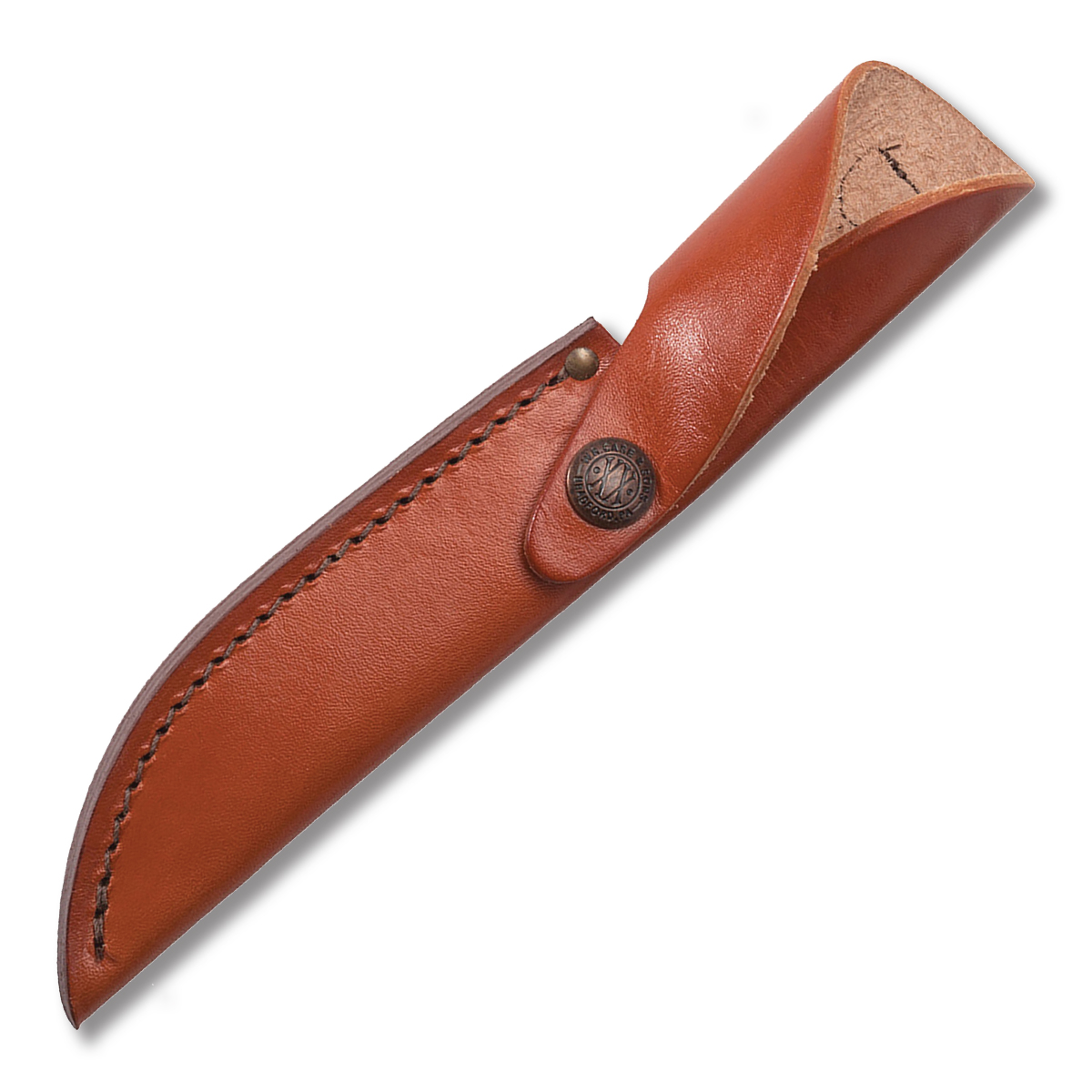 Case XX Knives Utility Hunter Fixed Blade Knife 5in Plain Stacked Leather CA0381 View 2