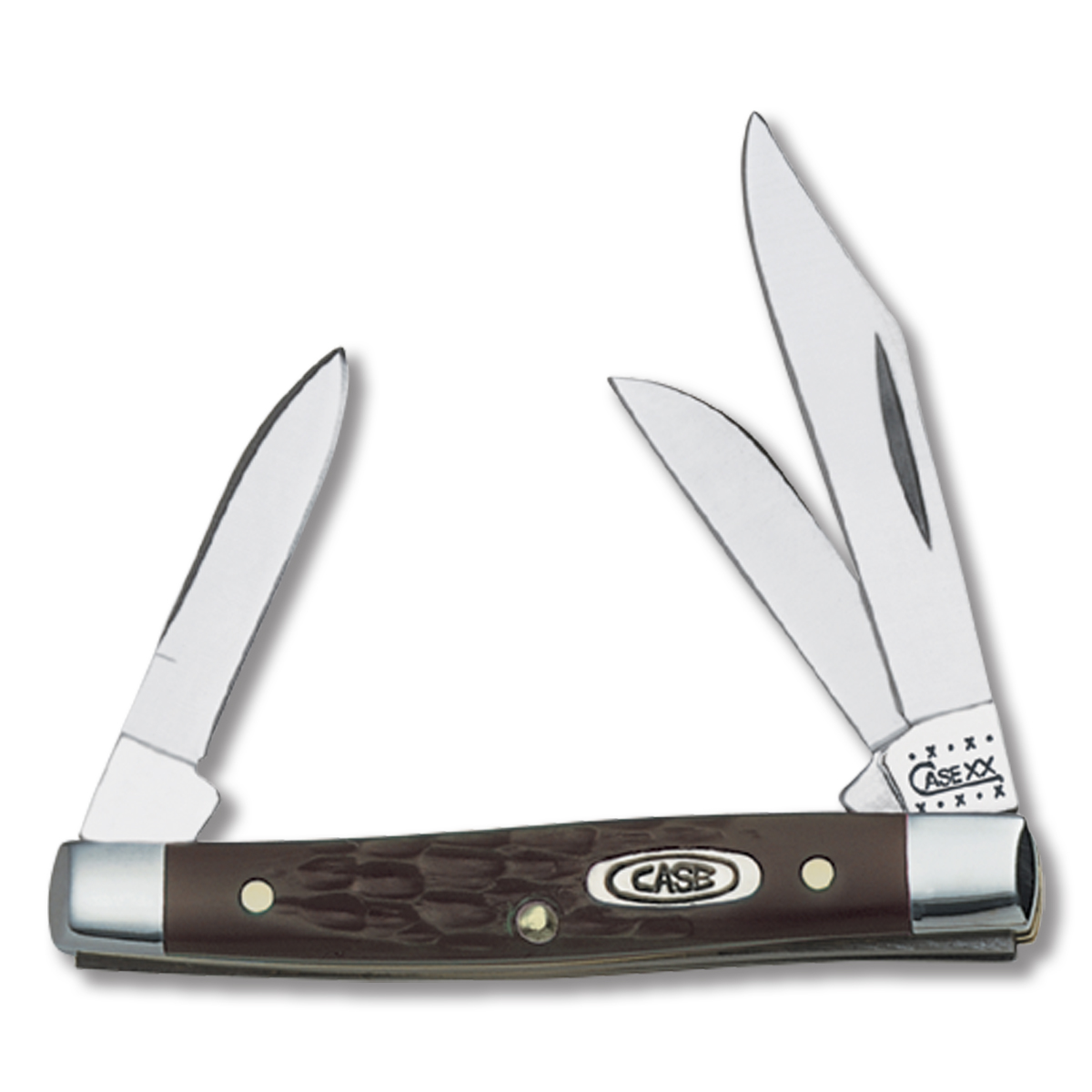 Case Jigged Brown Synthetic Small Stockman Folding Knife CA6303 View 1