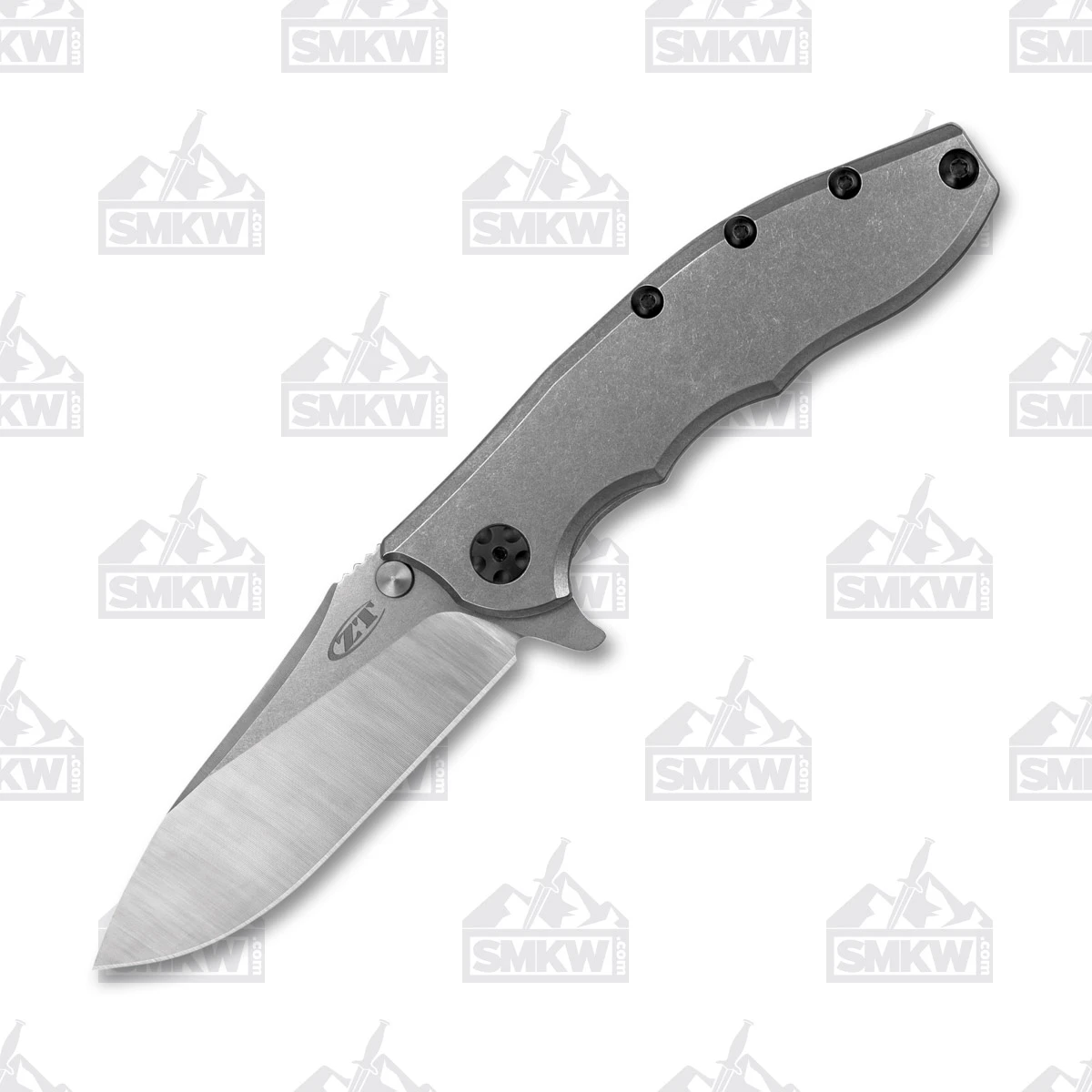 Zero Tolerance 0562TI Folding Knife 3.5in Plain Stonewash Drop Point ZT0562TI View 3