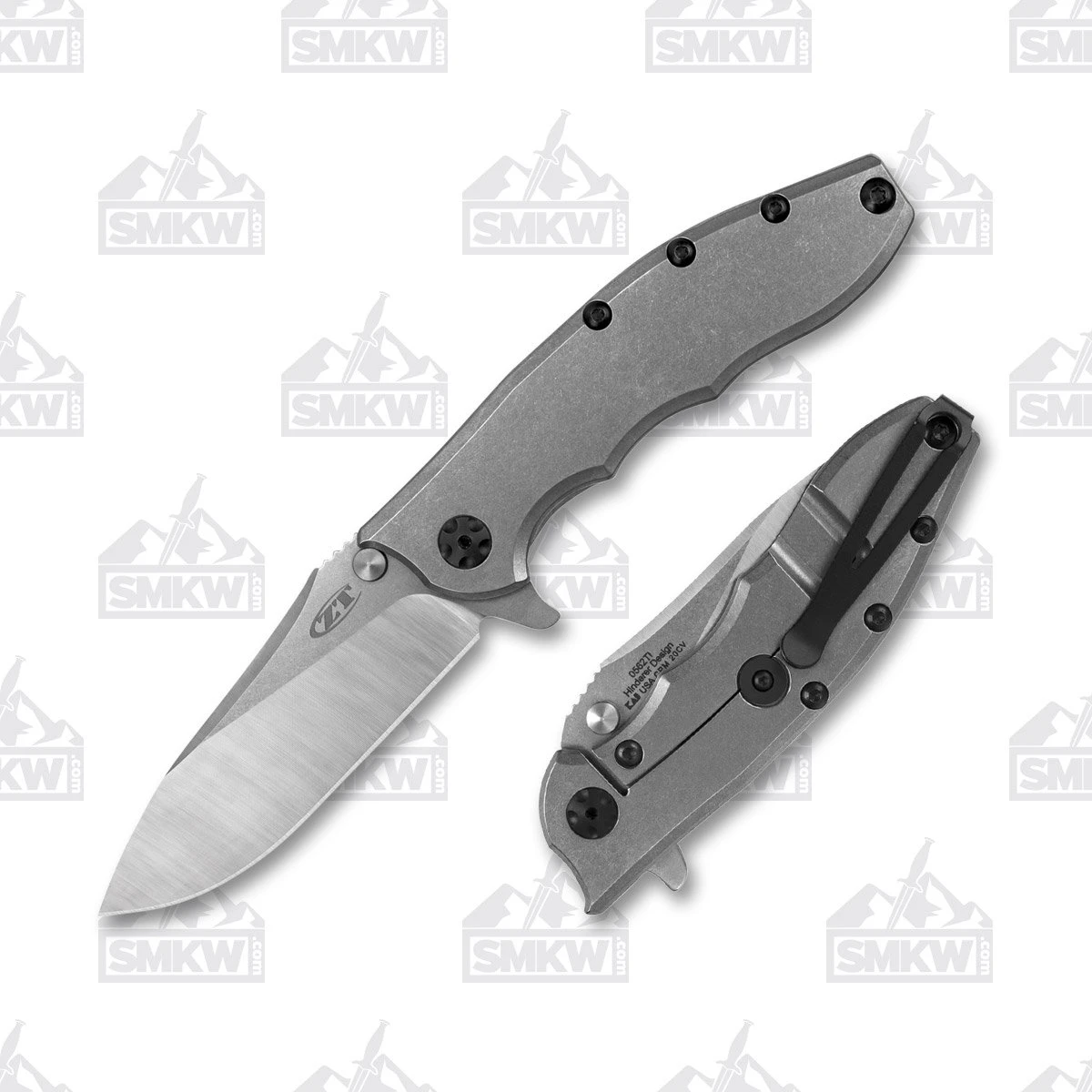 Zero Tolerance 0562TI Folding Knife 3.5in Plain Stonewash Drop Point ZT0562TI View 1