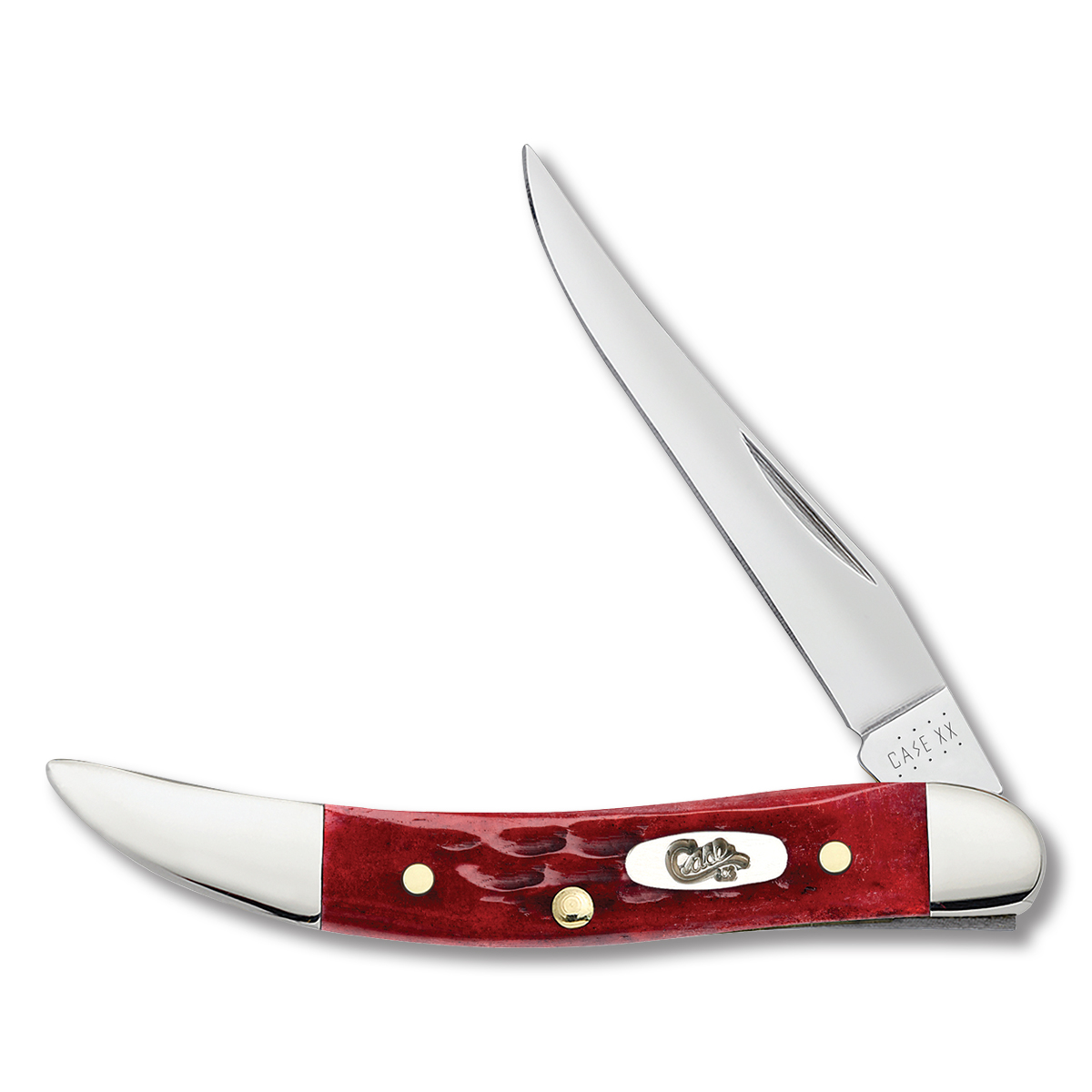 Case XX Knives Pocket Worn Texas Toothpick Folding Knife 2.25in Plain Old Red Bone Small CA792 View 1
