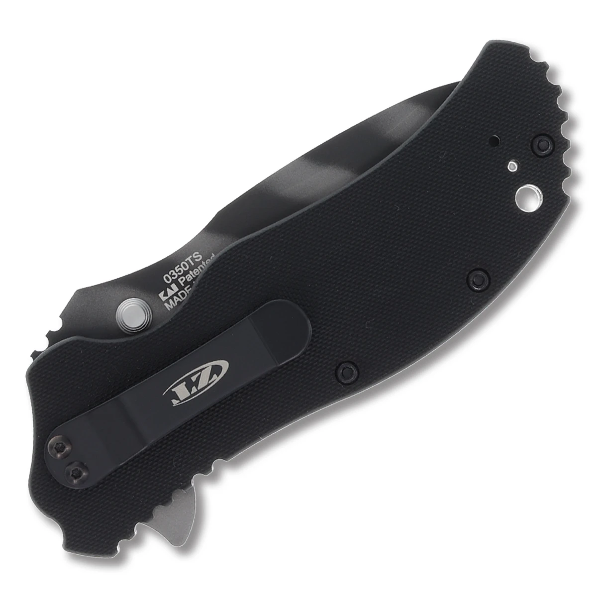Zero Tolerance 0350TS 3.25 Inch Plain Tiger Stripe Recurve Drop Point ZT0350TS View 4