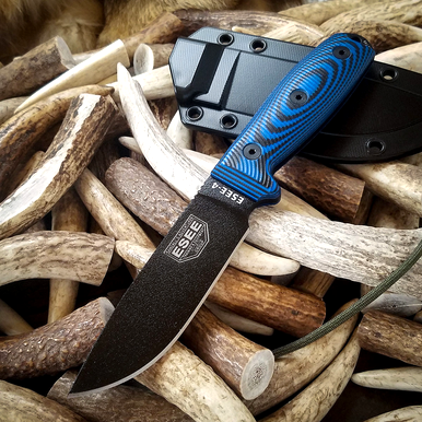 ESEE Knives ESEE-4 Fixed Blade Blue-Black 3D G10 - Black Drop Point ESEE4PB008 View 2
