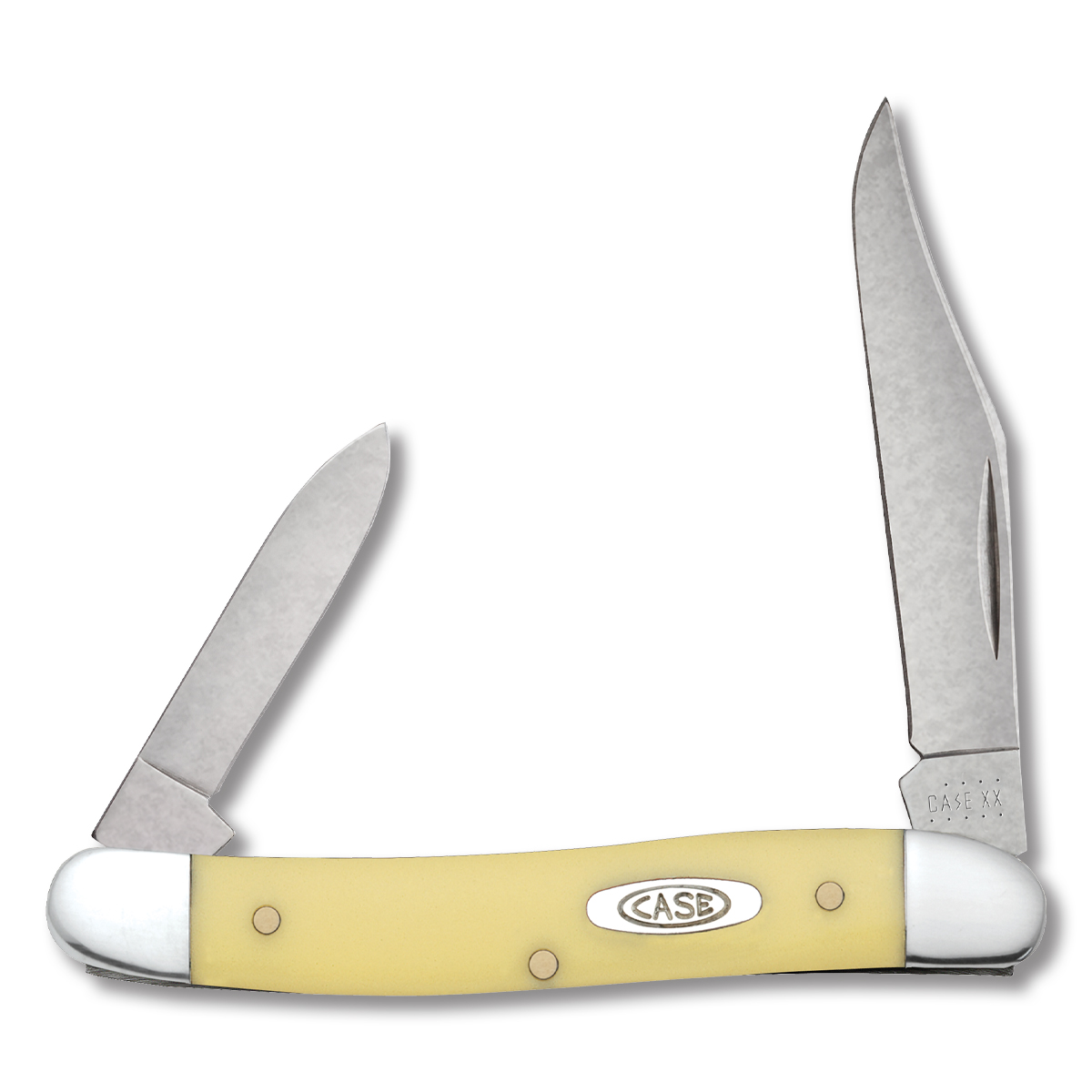Case XX Knives Folding Knife 3.37in Plain Yellow Synthetic Chrome Vanadium CA0324 View 1