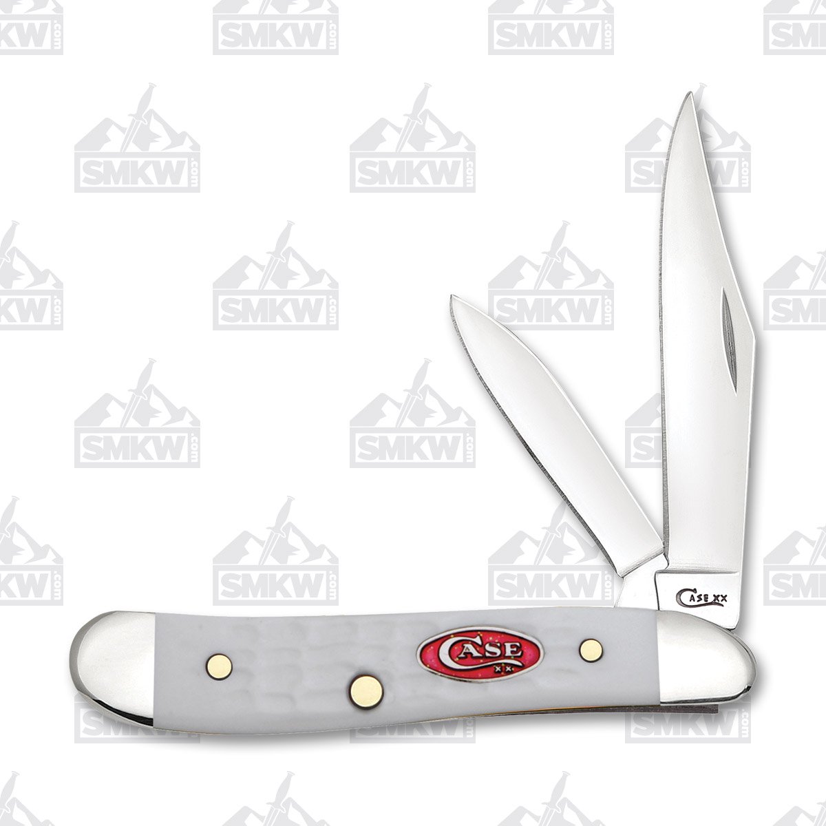 Case Sparxx Jigged White Synthetic Peanut Pocket Knife CA60188