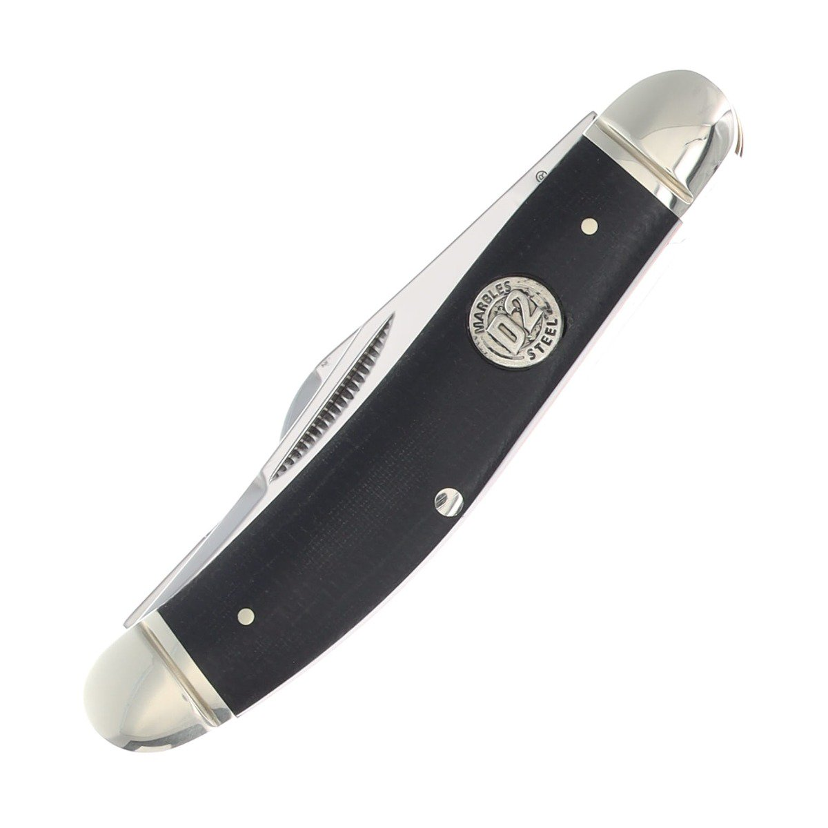 Marbles D2 Black Canvas Micarta Folding Knife Sowbelly MR431 View 3