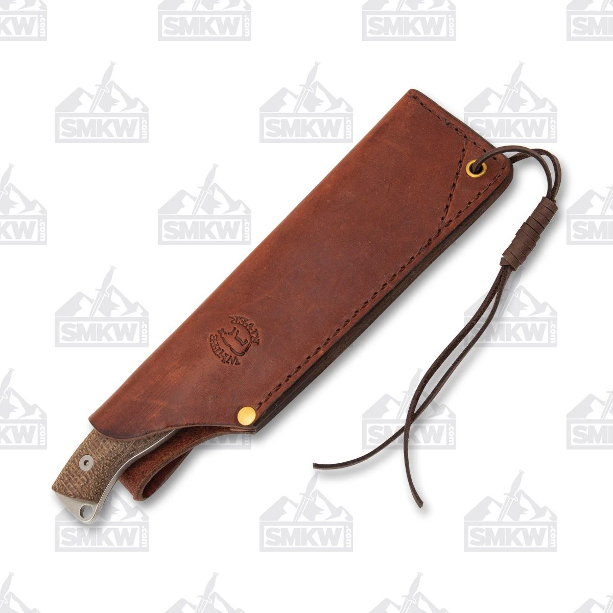 White River Camp Cleaver Fixed Blade Natural Micarta 5.5in Plain WRCC55BNA View 5