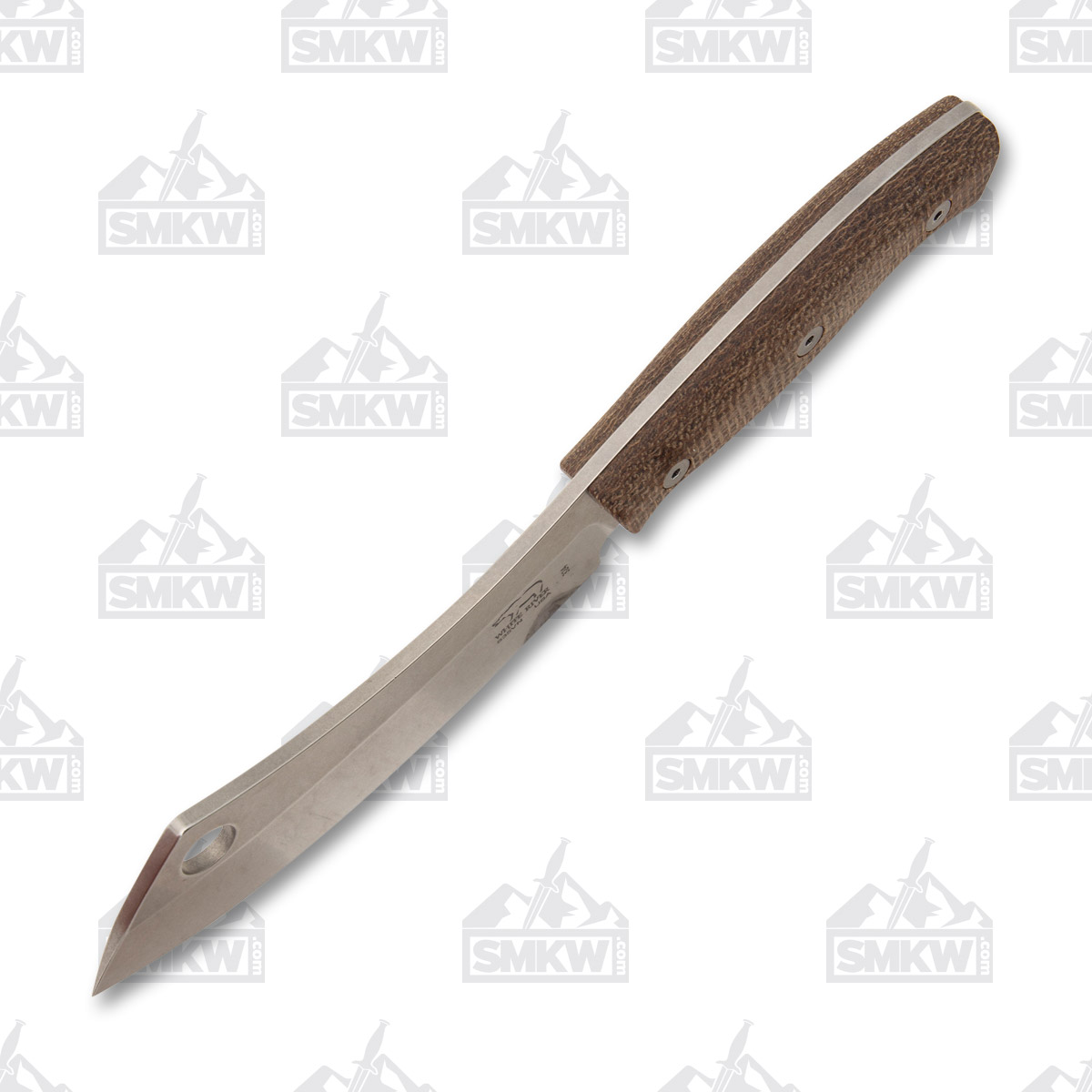 White River Camp Cleaver Fixed Blade Natural Micarta 5.5in Plain WRCC55BNA View 4