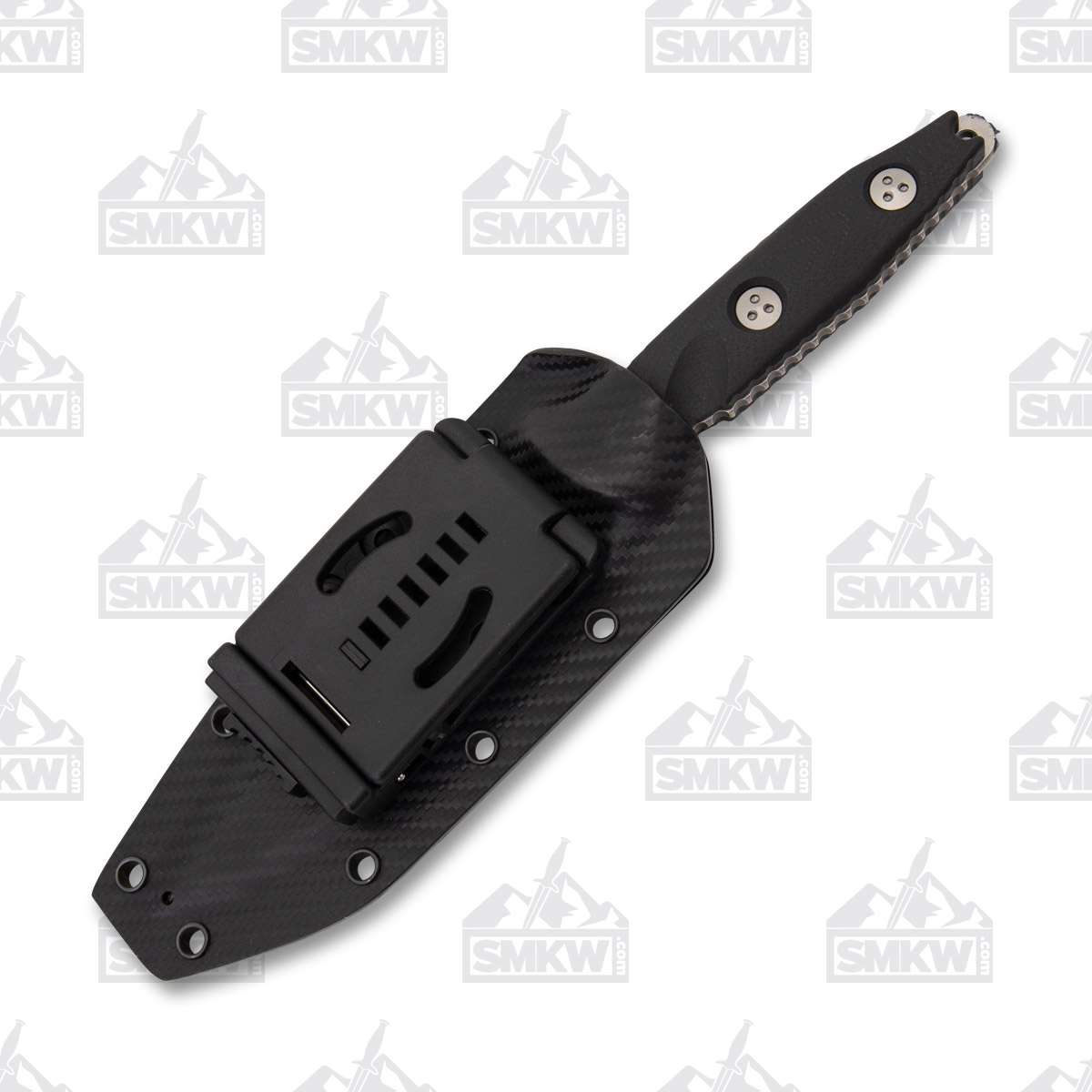 Microtech SOCOM Alpha Fixed Blade Knife Black G10 Stonewashed PS Clip Point MT11311 View 8
