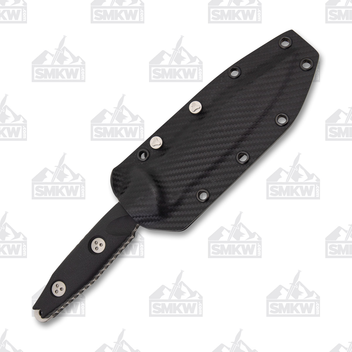 Microtech SOCOM Alpha Fixed Blade Knife Black G10 Stonewashed PS Clip Point MT11311 View 7