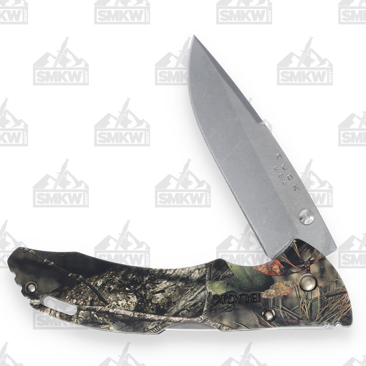Buck Bantam BHW Mossy Oak Country Camo 3.62in Plain Satin Drop Point BU10317 View 2