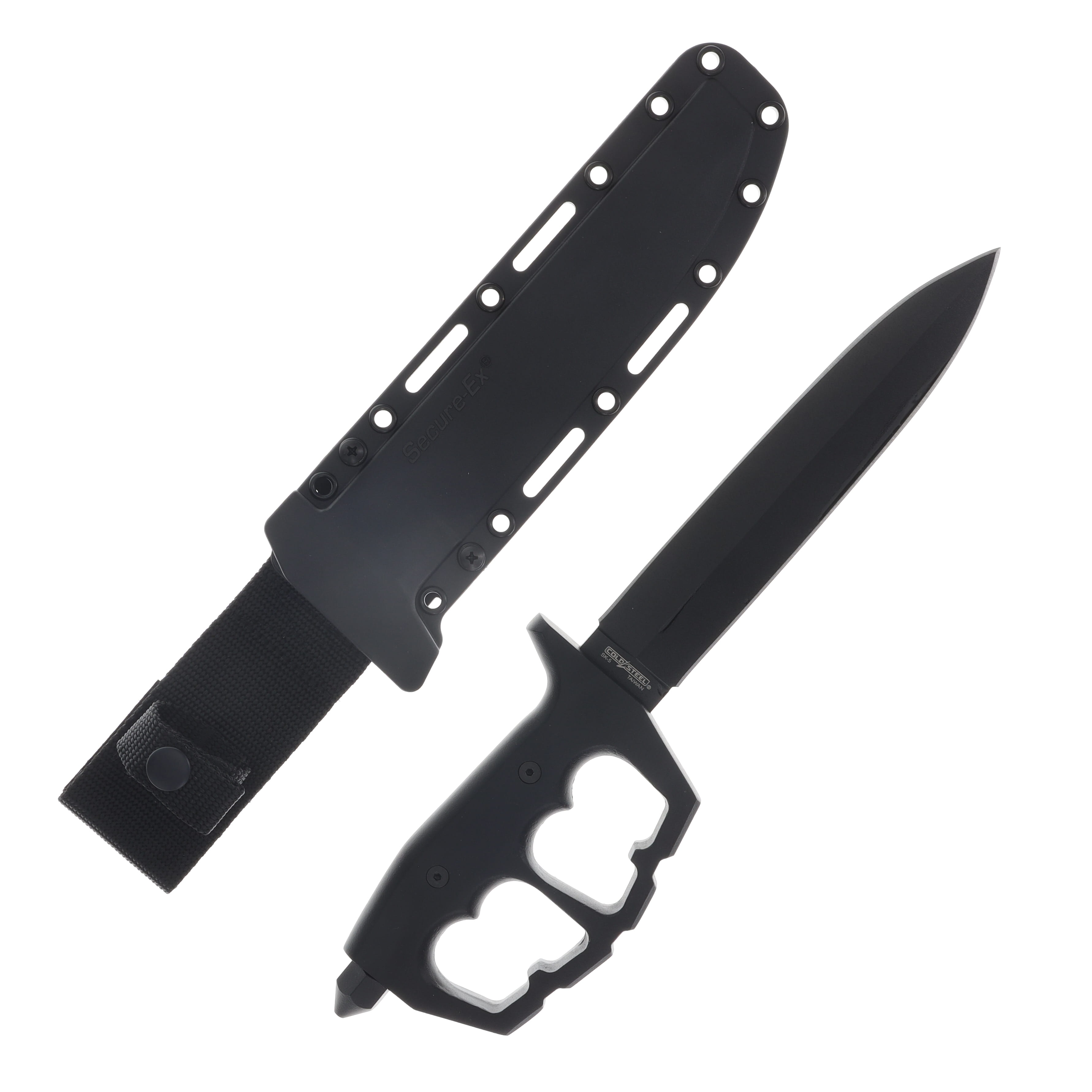 Cold Steel Chaos Double Edge Fixed Knife 7.5in Plain Black Spear