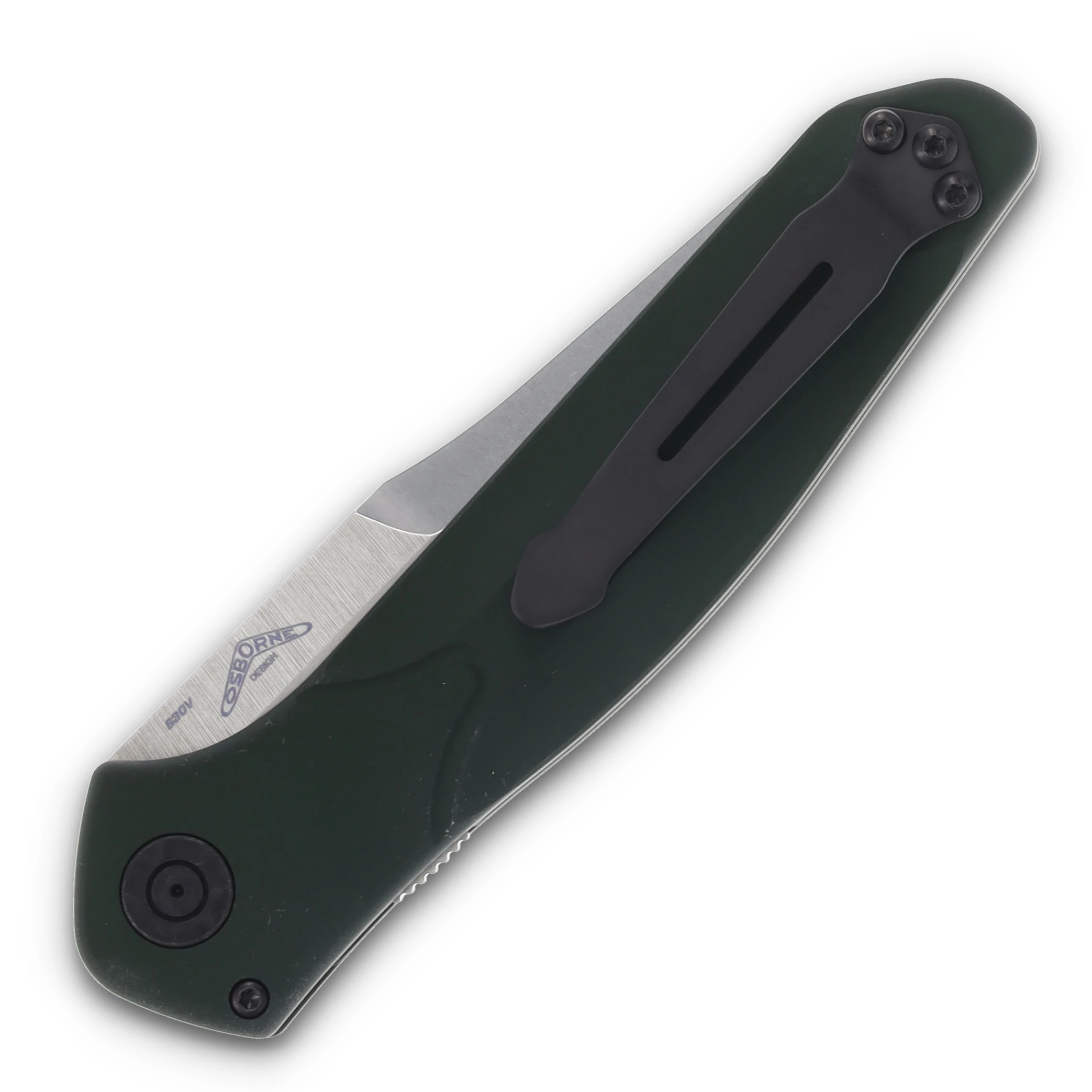 Benchmade Osborne OTS Auto Green Aluminum Handle Reverse Tanto Blade AUBM9400 View 4
