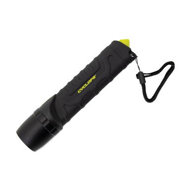 Cyclops LED Flashlight Black 800 Lumens 4 Mode with Glass Breaker