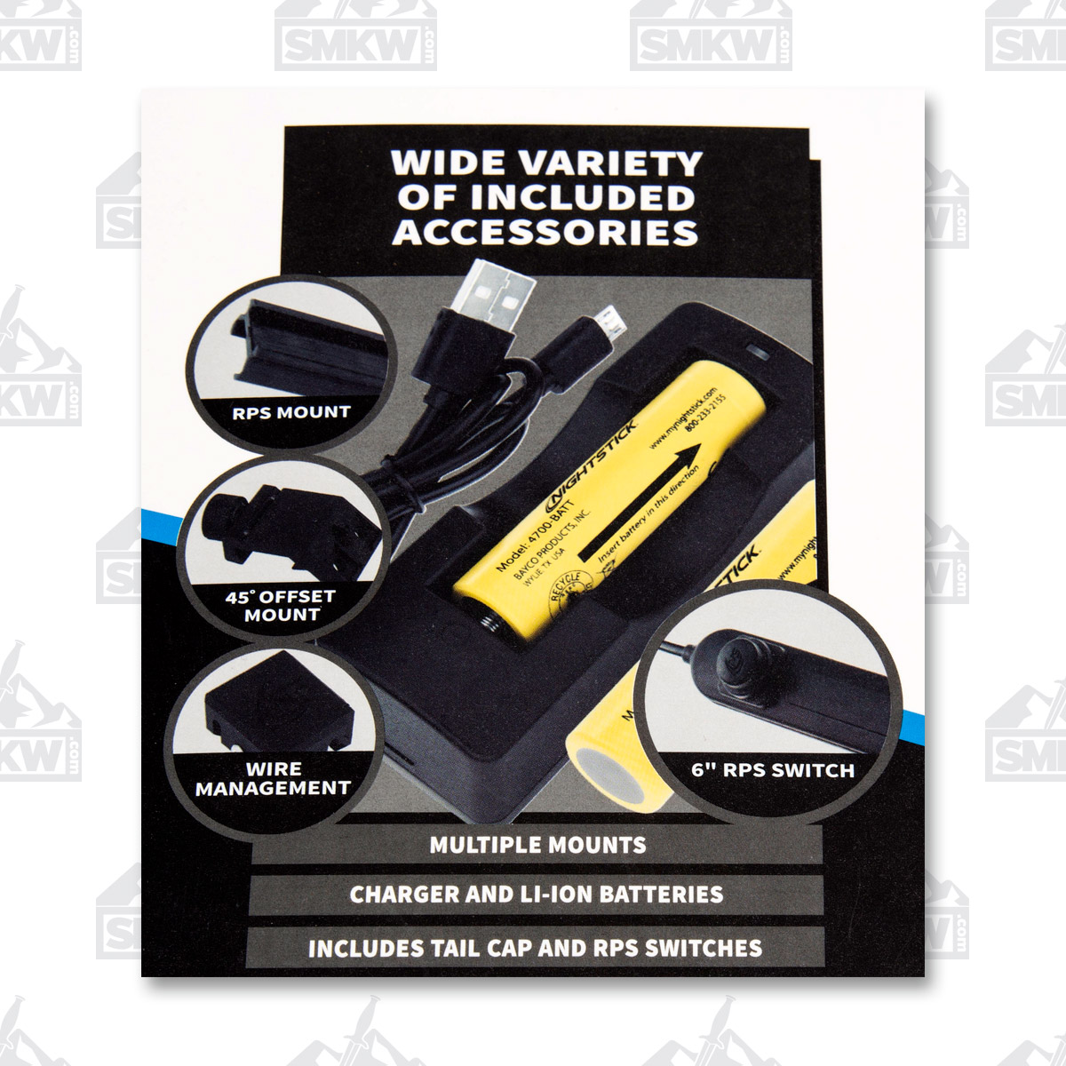 Nightstick Rechargeable 1500 Lumen Full-Size Long Gun Light Kit LGL170 View 23