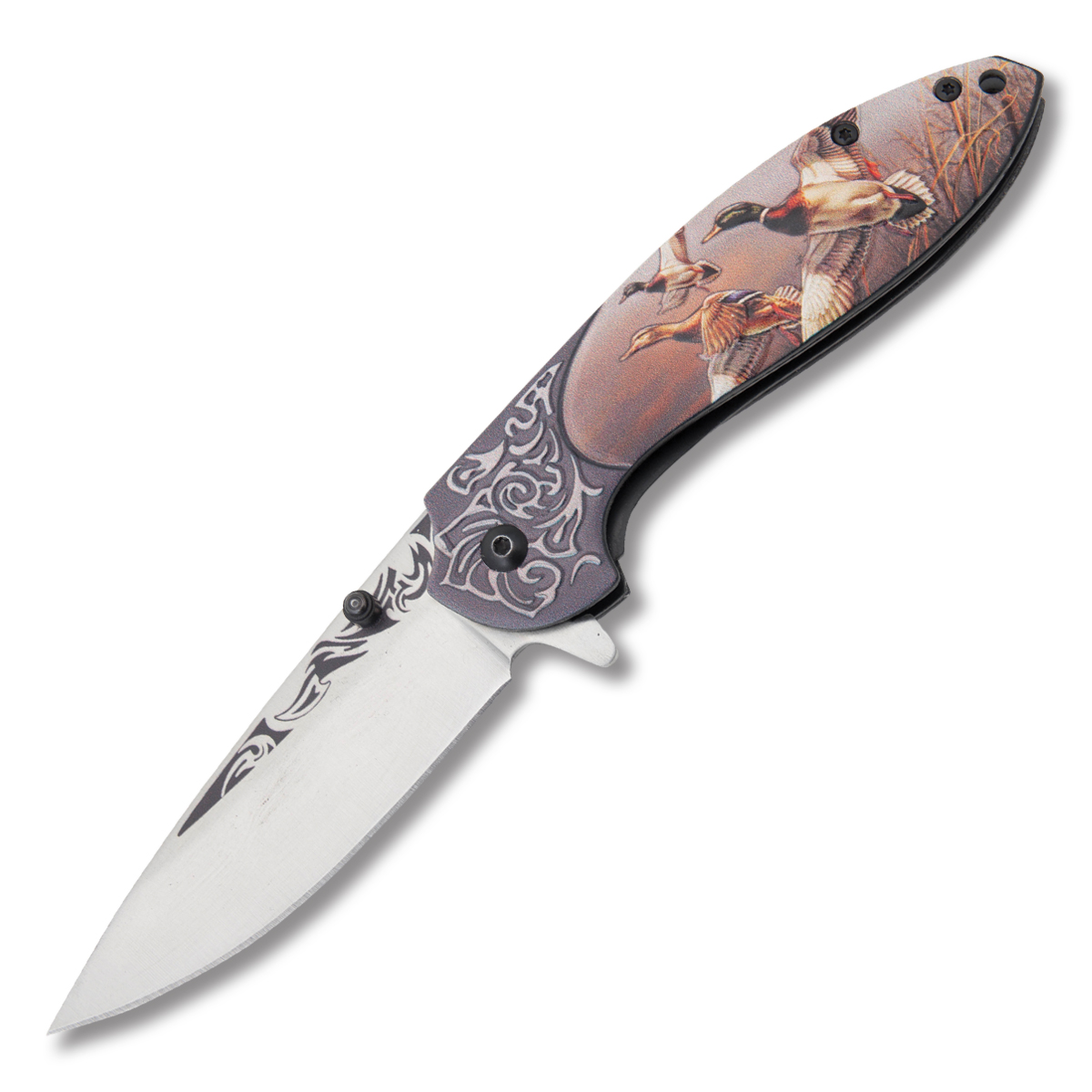 Frost Cutlery Wildlife Series Folding Knife Duck Linerlock FRFC65DK View 1