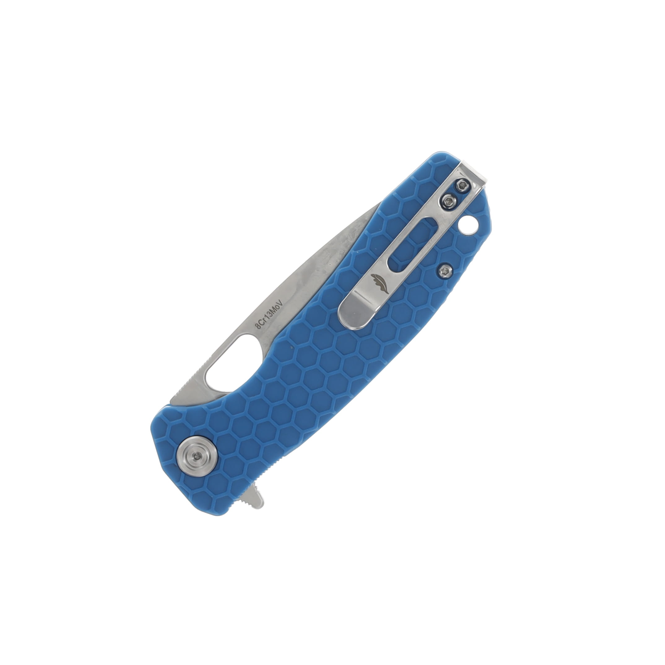 Honey Badger Drop Point Medium Flipper Folding Knife 8Cr13MoV/Blue HB1017 View 4