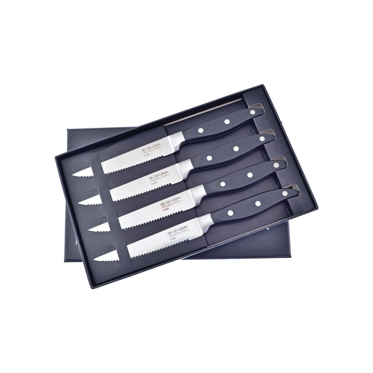 Hen & Rooster 4 Piece Steak Knife Set Black HRI103B View 1