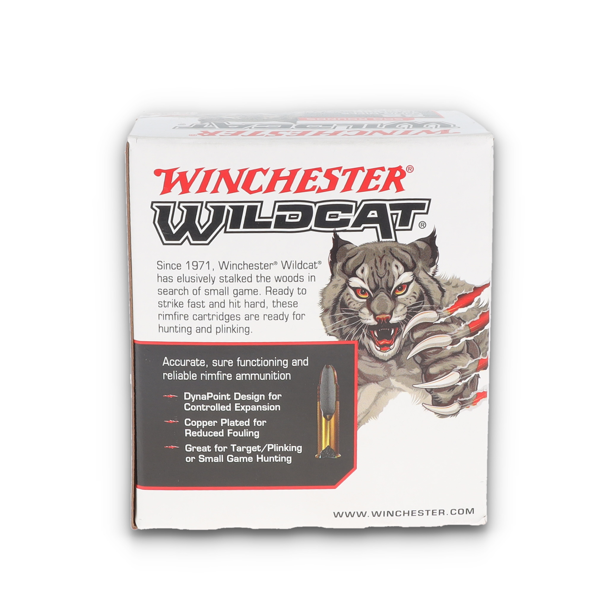 Winchester Wildcat .22 LR Copper Plated DynaPoint 40gr LRN 500rd Brick WW22LRB View 10