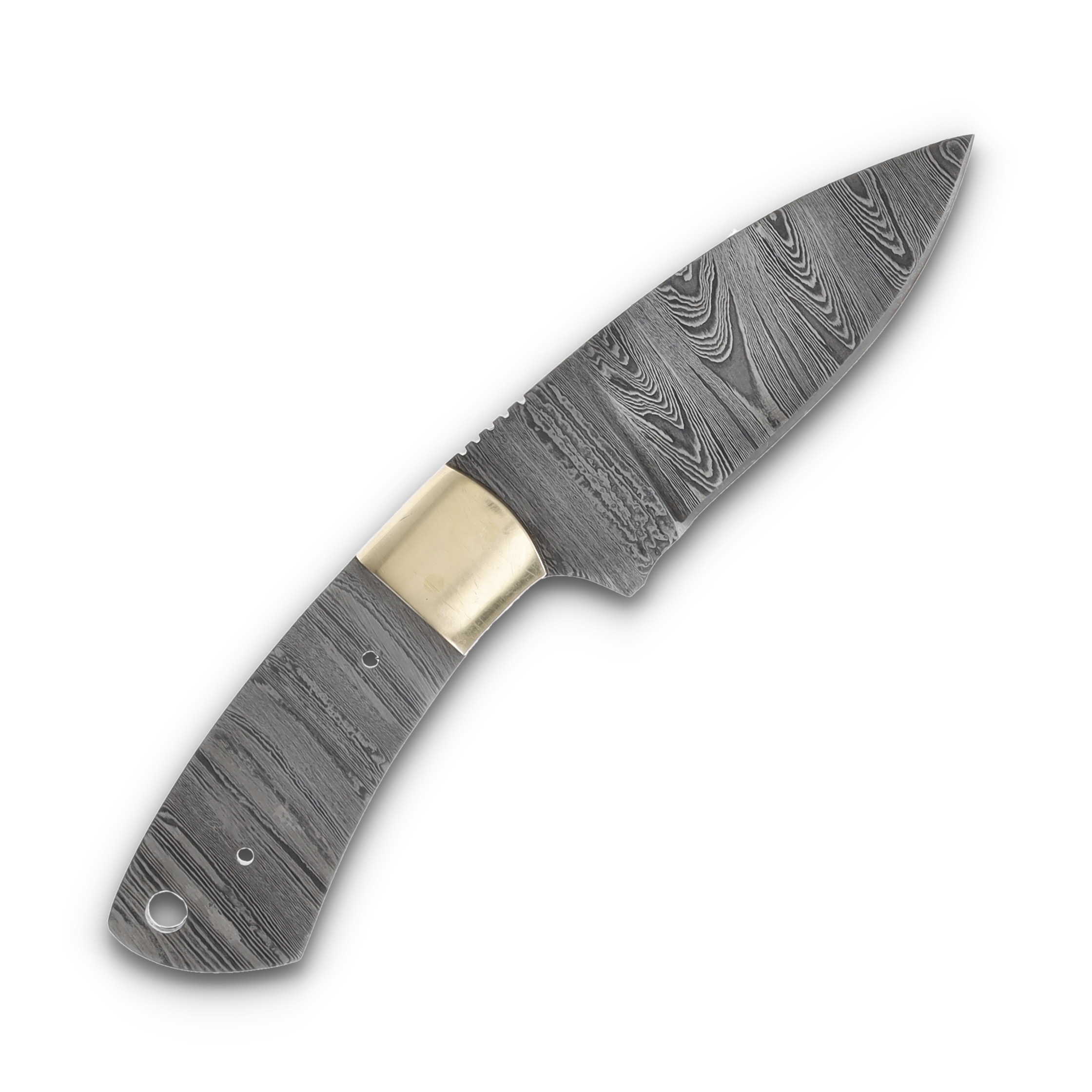 3.5 Inch Damascus Drop Point Blade Blank Full Tang for Custom Knives BL143D View 2