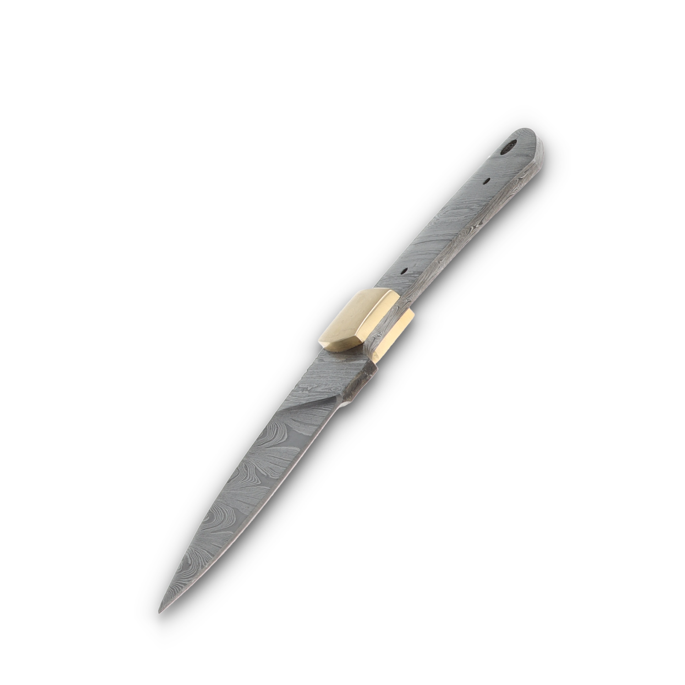 3.5 Inch Damascus Drop Point Blade Blank Full Tang for Custom Knives BL143D View 4