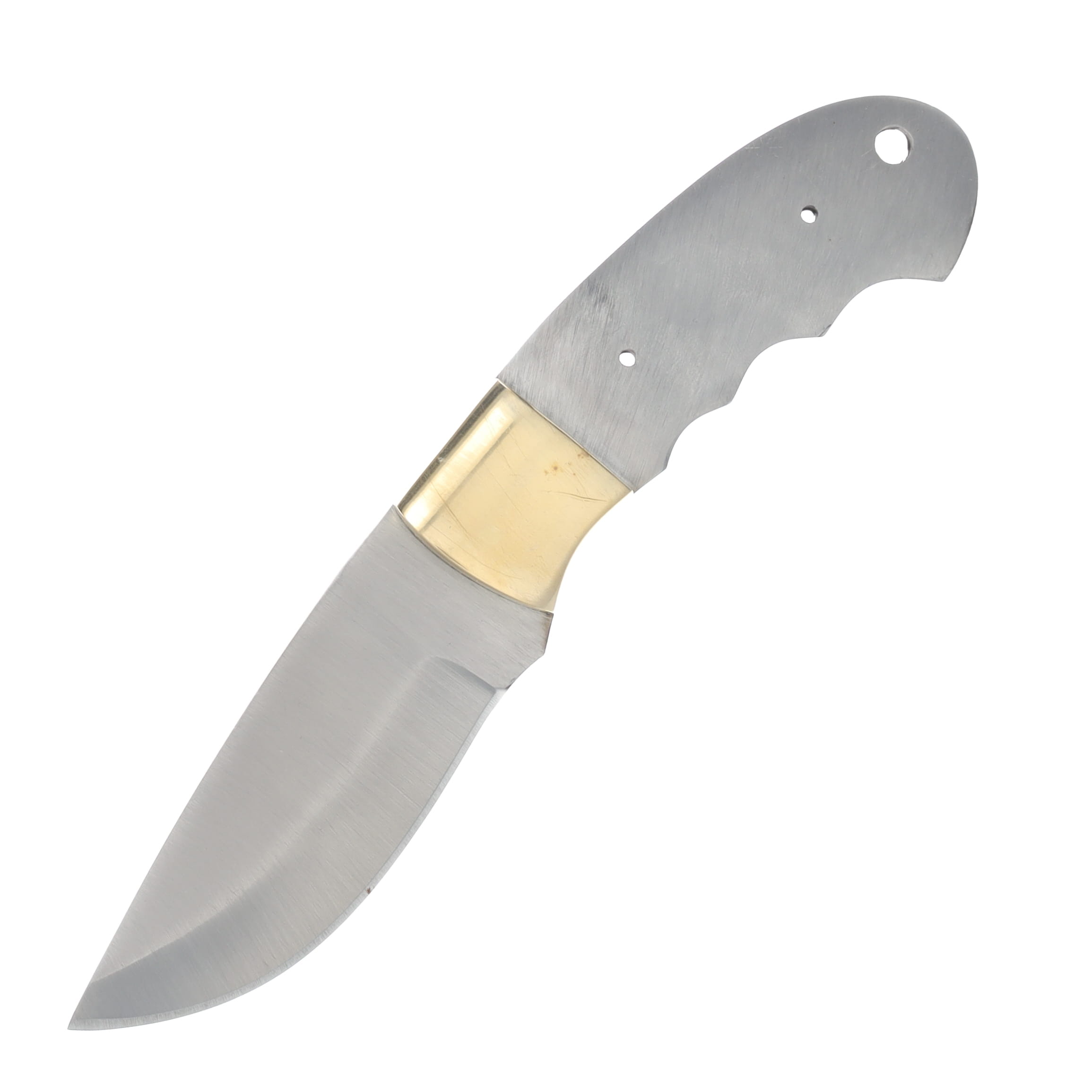 4in Drop Point Blade Blank With Finger Groove Handle BL145 View 1