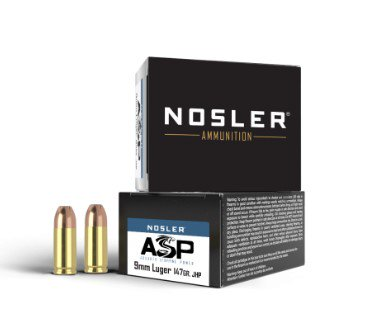 Nosler Assured Stopping Power 9MM Luger Ammunition 147 Grain JHP 20 Rounds NOS51290 View 1