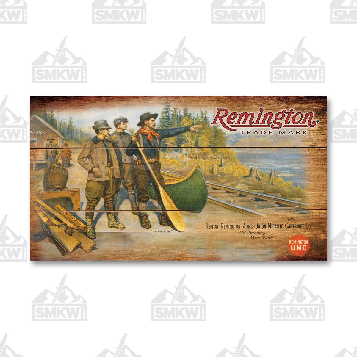 Remington Arms/UMC Cartridges Canoe Wood Sign RESG006 View 1