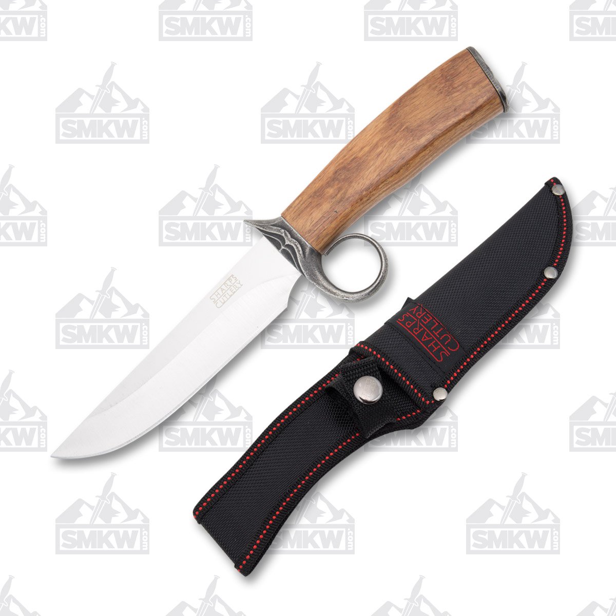 Sharp's Cutlery Brown Pakkawood Bowie with Nylon Sheath FRSHP142WW View 1