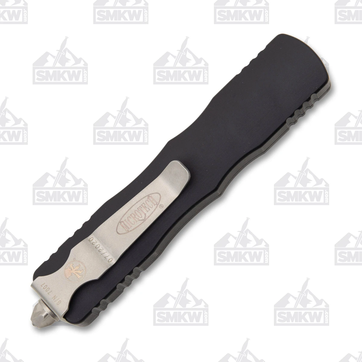 Microtech Dirac OTF Automatic Knife Serrated Stonewash D/E Black AUMT22512 View 5