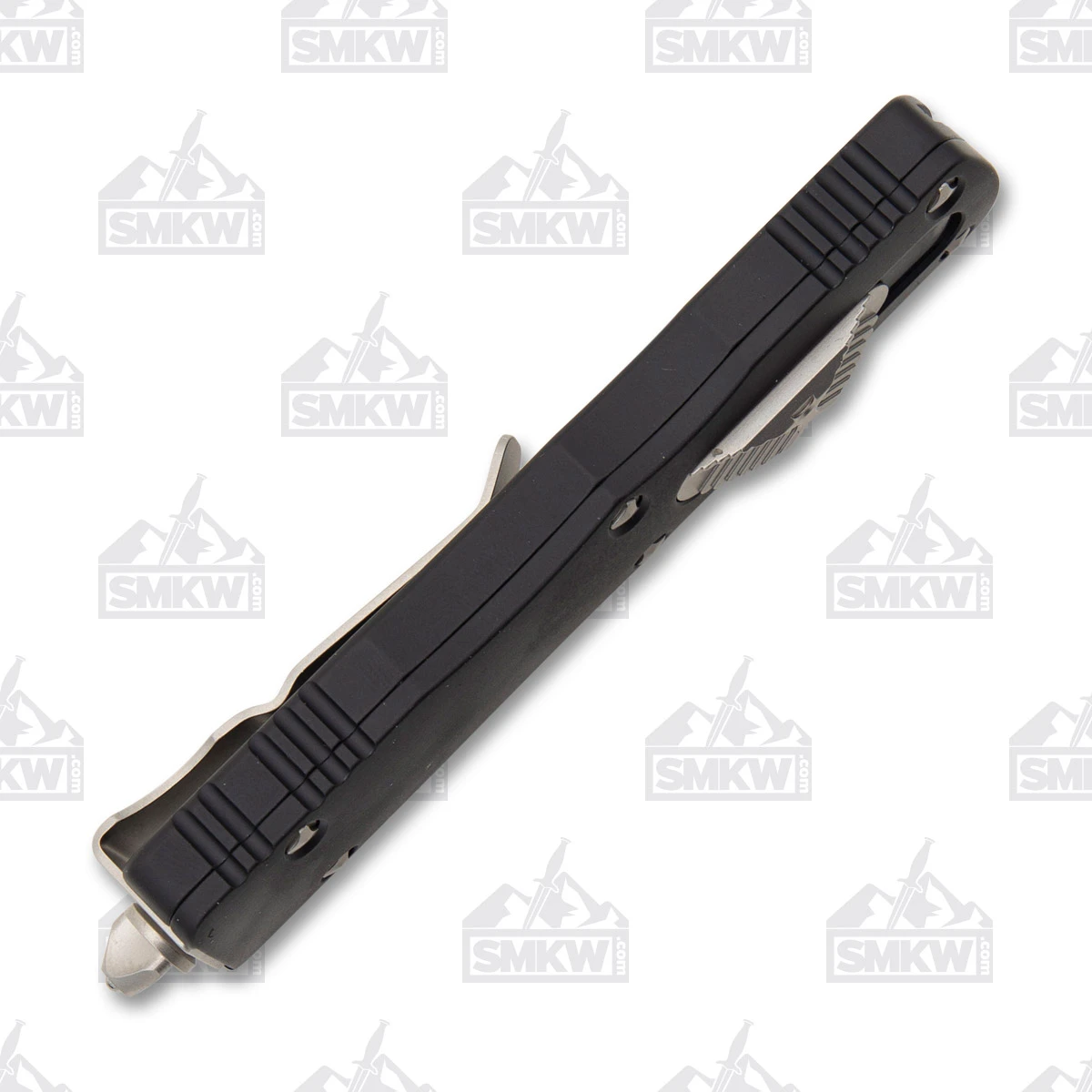 Microtech Dirac OTF Automatic Knife Serrated Stonewash D/E Black AUMT22512 View 7