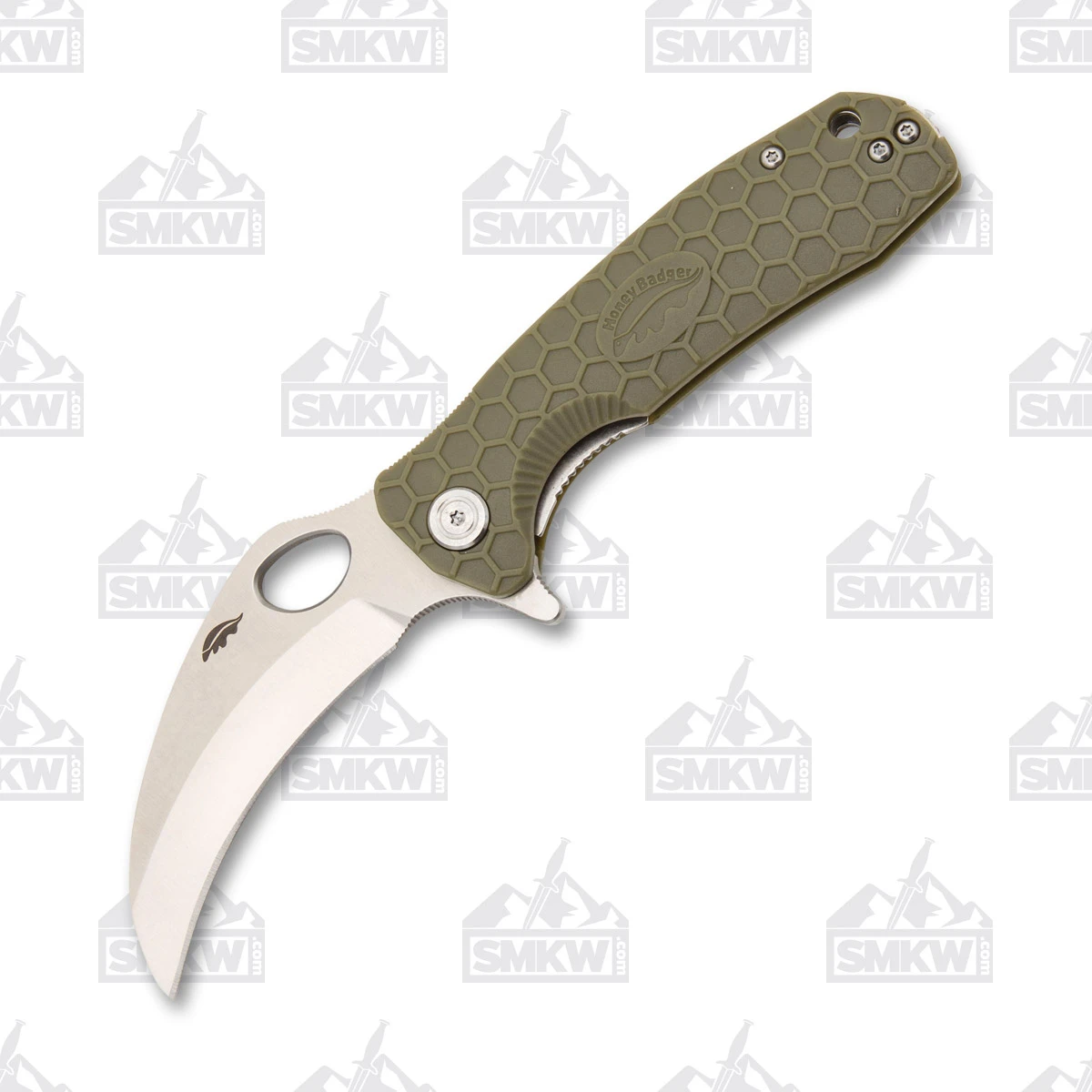 Honey Badger Medium Claw Folding Knife 8Cr13MoV/OD Green HB1123 View 4